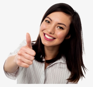 Women Pointing Thumbs Up Png Image - Advertise Girl