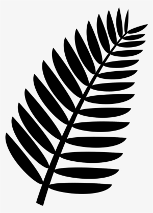 Graphic Black And White Download Frond Clip Art Free - Palm Leaf Clipart Black And White