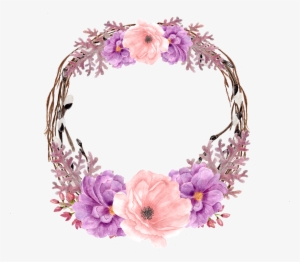 Vector Free Lavender Clipart Decorative Wreath - Purple Flower Wreath Png
