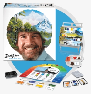 Bob Ross Art Of Chill Board Game Contents - Bob Ross The Art Of Chill