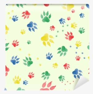 Seamless Pattern Of Dog Paw Marks - Fondo Huellas Perros