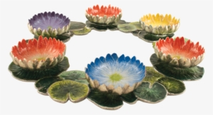 Multi-color Lotus Centerpiece - Lotus Centerpiece - Seder Plate