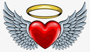 Výsledok Vyhľadávania Obrázkov Pre Dopyt Heart With - Heart With Wings And Halo
