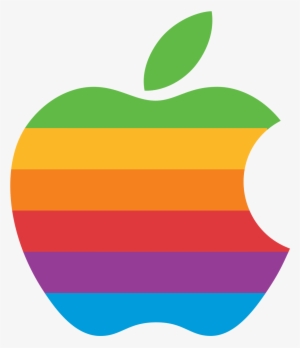 Apple Logo Transparent Background - Rainbow Apple Logo