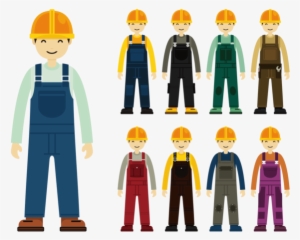 Construction Worker With Overalls - Construction Worker Image Cartoon