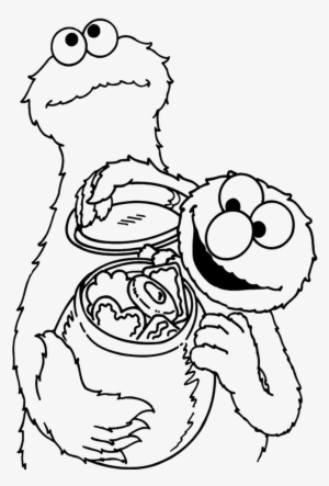 Cookie Monster Coloring Pages And Elmo - Cookie Monster And Elmo Drawings