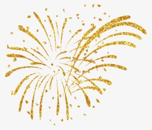 Gold Fireworks Png Image Library Stock - New Year Png Effect