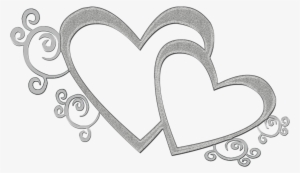 Heart Black And White Double Heart Clipart - Clip Art Wedding Day