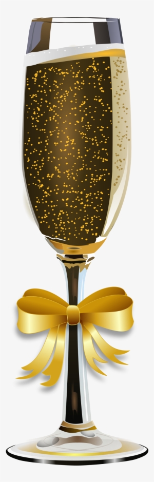 Free Champagne Glass Remix 2 - Clipart Gold Champagne Glass