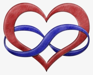 Polyamory Pride Infinity Heart Symbol In Pride Flag - Polyamory Sign