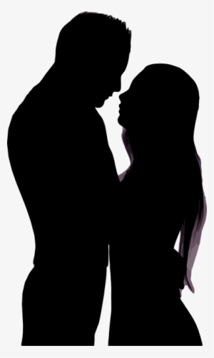 Paar, Weiblich, Umarmung, Liebe, Männlich, Mann Kissing - Man And Woman Hugging Silhouette