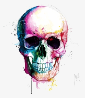 Skull Calavera Drawing Color Painting - Patrice Murciano Skull