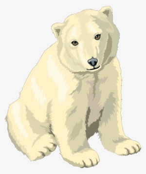 Clipart Black And White Library Cub Clip Art At Clker - Sitting Polar Bear Clipart