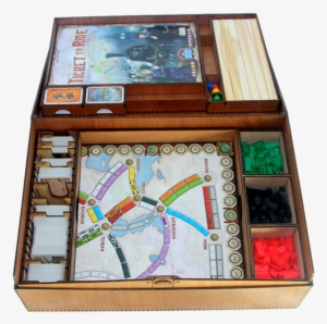 Storage Box Compatible With Ticket To Ride™ - Ticket To Ride Wooden Box