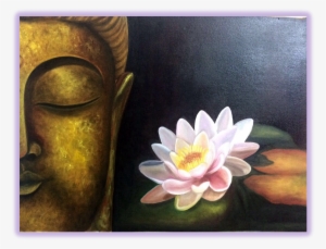 Oil Painting On Canvas - Sacred Lotus