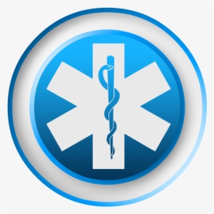 Emergency Medicine Symbol Blue - Nremt P Logo