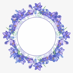 Borders For Paper, Borders And Frames, Watercolor Flowers, - Saffron Flower Frame