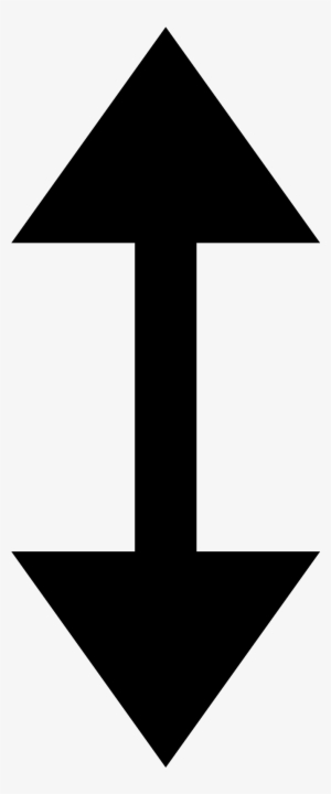 There Is A Single Vertical Arrow That Has Two Arrow - Vertical Arrow
