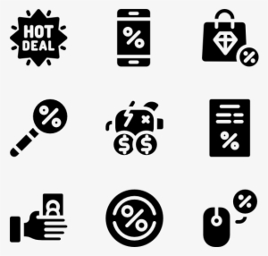 Cyber Monday 40 Icons - Vector Graphics