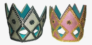 Corona De Rey A Colores Brillantes Con Piedras Metalizadas - Emblem
