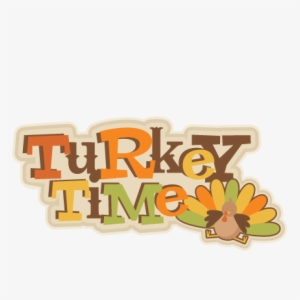 Turkey Day Svg Scrapbook Title Turkey Svg Cut File - Miss Kate's Cuttables Thanksgiving