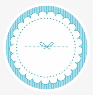 Lace Blue Deco Blank Circle Round Cute Decoration Scrap - Personalizadas Etiquetas Redondas Bautizo