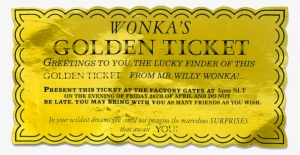 On The Night Of The Event, The Lucky Ticket Holders - Willy Wonka Golden Ticket Png