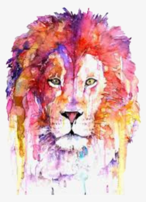 Lion Watercolor Painting