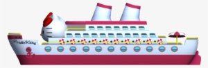 Hello Kitty Cruise Liner Background Object From Hello - Clip Art