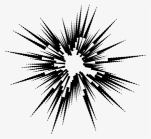 Silhouette Drawing Explosion Art - Explosion Black And White Png