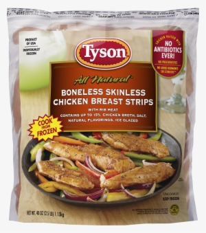 Tyson® Boneless Skinless Chicken Breast Strips, - Tyson Bag Frozen Chicken