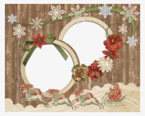 Antique Wooden Christmas Photo Frame - Christmas Day