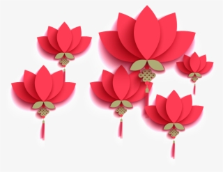 Chinese Style Lantern Lotus - 中秋 节 Png 素材
