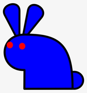 Blue Rabbit Svg Clip Arts 558 X 599 Px