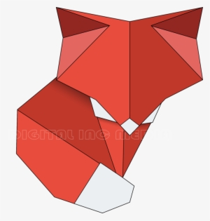 J Transparent Origami - Origami Fox Vector