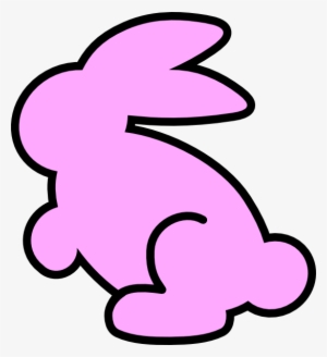 Pink Rabbit Clipart - Rabbit Black And White