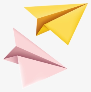 Yellow Paper Plane Png Image - Paper Plane Png