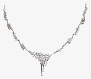 Exclusively Designed Diamond Stone Platinum Necklace - Necklace