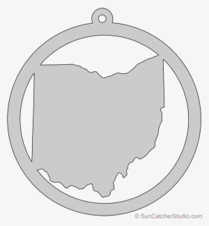 Ohio Map Circle Free Scroll Saw Pattern Shape State - Shape