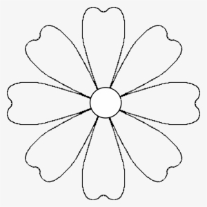 Flower Templateclipart Flower Daisy Petal Template - Flower Cut Out