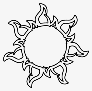 Drawn Sun Outline - Drawing