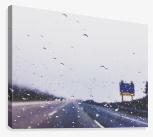 On The Road With The Rain Storm Canvas Print - Rain