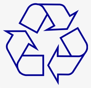 Recycling Symbol Icon Outline Dark Blue - Recycling Logo