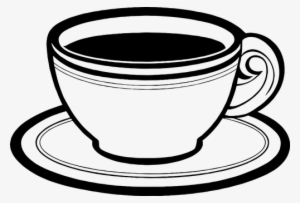 Graphic, Tea Cup, Cup, Coffee, Black - Sketsa Kopi Hitam Putih