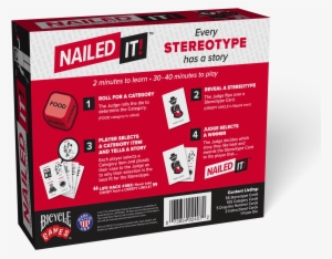 Nailed It Back Of Box 3d Large - Bicycle Nailed It: An Adult Storytelling Game