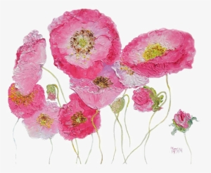 Painting Png Image With Transparent Background - Poppy Painting On White Background