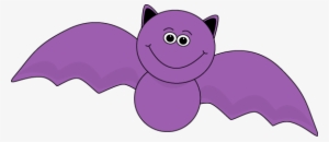 Purple Halloween Bat Clip Art - Cute Halloween Clip Art