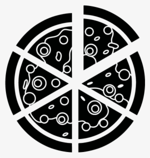 Black Pizza Icon - Pizza Black White Png
