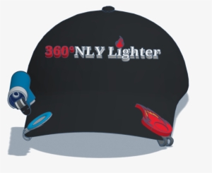 Promo Hat W Flame Clip And Raised Lighter - Baseball Cap