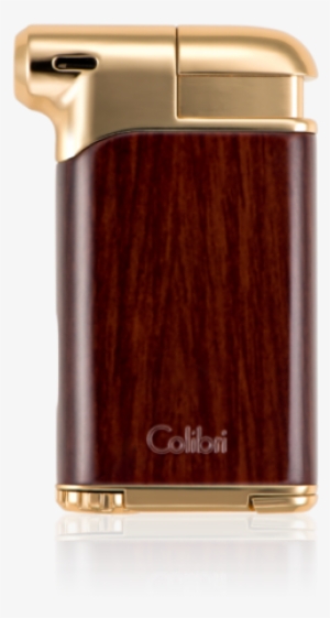 Gold Colibri Pipe Lighter With Dark Wood Finish To - Colibri Pacific & Sherlock Gift Set - Wood